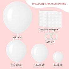 RUBFAC 129pcs White Balloons