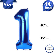 40 Inch Navy Blue 1 Balloon for First Birthday