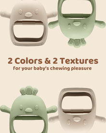 ChooKaChoo 2 Pack Baby Teething Toy Silicone Teething Mitten for Babies Over 3 Months