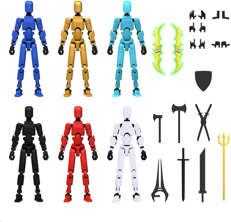 MerryXD 6 Pack Assembly Completed T13 3D Action Figure