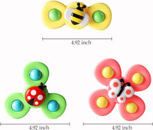 ALASOU 3PCS Suction Cup Spinner Toys for 1 2 Year