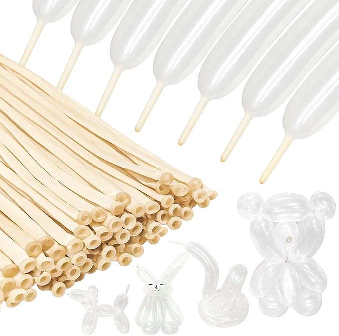 100Pcs clear 260 Balloons Clear Long Skinny Latex Balloon for Animal Ballons