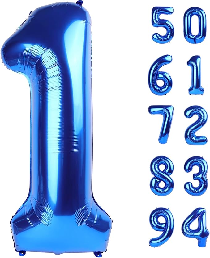 40 Inch Navy Blue 1 Balloon for First Birthday