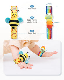 Infinno Baby Wrist Rattle Socks and Foot Finder Set