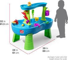 Step2 Rain Showers Splash Pond Water Table, Kids Water and Sand Activity Sensory Playset
