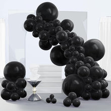 PartyWoo Black Balloons 140 pcs