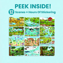 Animals Habitat 500+ Kids Sticker Book by Cupkin Toddler Airplane Travel Activity Coloring and Sticker Book