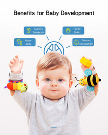 Infinno Baby Wrist Rattle Socks and Foot Finder Set