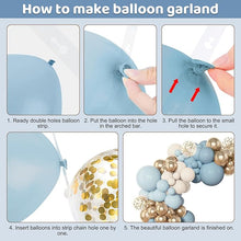 Amandir 153pcs Dusty Blue Balloon Garland Arch Kit