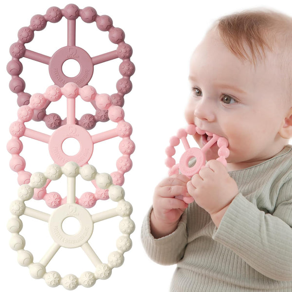 3 Pack Ring Teether Baby Infant Toys