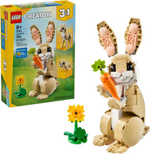 LEGO Creator 3 in 1 Cute Bunny Toy - Building Toy for Girls and Boys