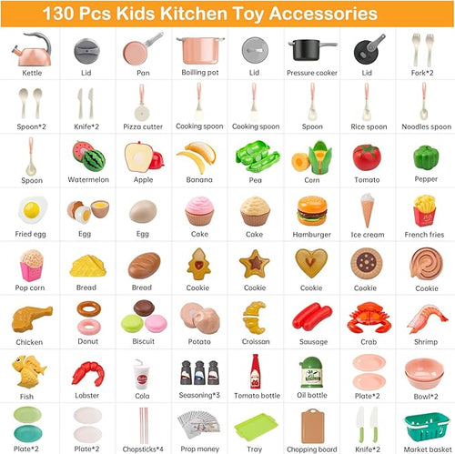130Pcs Kitchen Playset