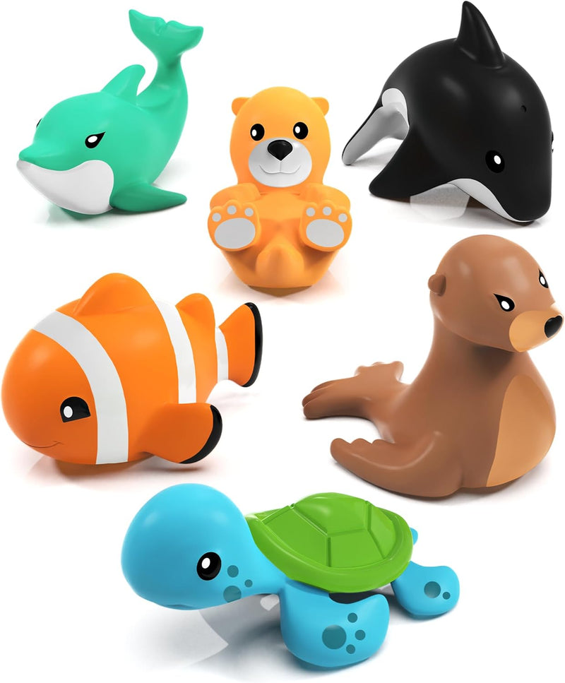 Tub Works® Marine™ Mold Free Bath Toys, 6 Pack