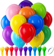 Bezente Assorted Rainbow Latex Balloons