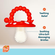 RaZbaby Soft Silicone Infant & Baby 3M+ Teether Toy Massaging Bristles Teething Relief Pacifier