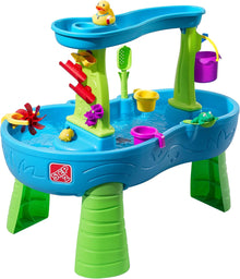 Step2 Rain Showers Splash Pond Water Table, Kids Water and Sand Activity Sensory Playset