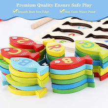 Magnetic Wooden Fishing Game Toy for Toddlers