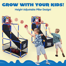 JOYIN Arcade Basketball Game Set with Hoop & 4 Balls for Kids