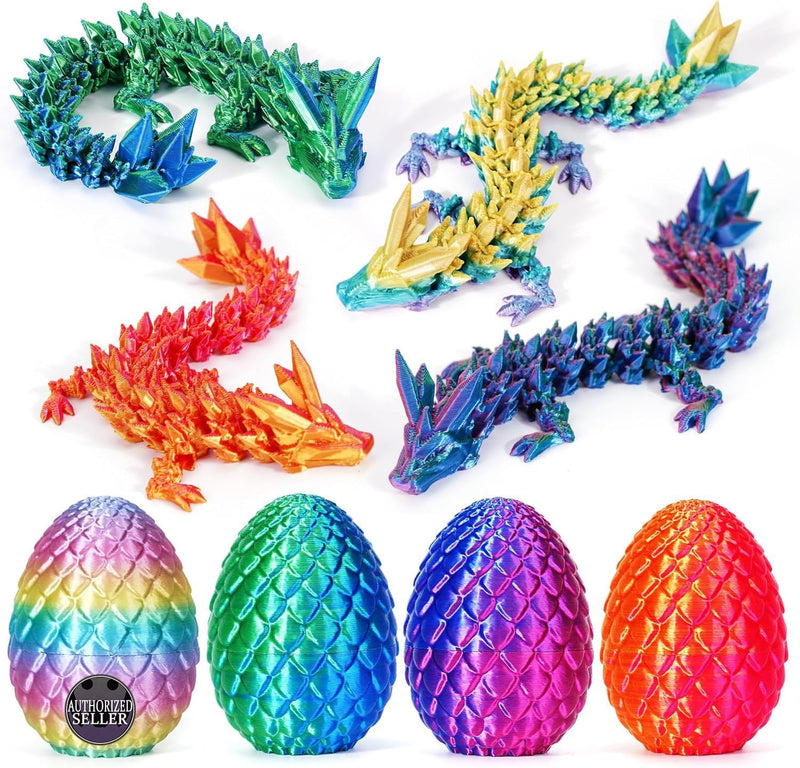 TBOLINE 4PCS 3D Printed Dragon Egg