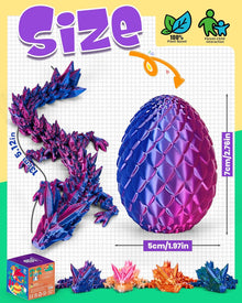 TBOLINE 4PCS 3D Printed Dragon Egg
