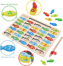 Magnetic Wooden Fishing Game Toy for Toddlers