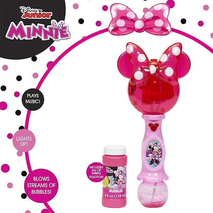 Little Kids Disney Minnie Mouse Light and Sound Musical Bubble Wand