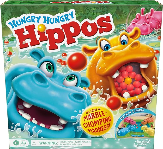 Hasbro Gaming Hungry Hungry Hippos Game for Preschoolers