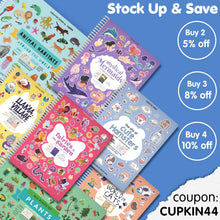 Animals Habitat 500+ Kids Sticker Book by Cupkin Toddler Airplane Travel Activity Coloring and Sticker Book