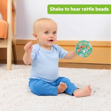 Bright Starts Oball Easy-Grasp Rattle BPA-Free Infant Toy in Teal