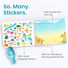 Animals Habitat 500+ Kids Sticker Book by Cupkin Toddler Airplane Travel Activity Coloring and Sticker Book