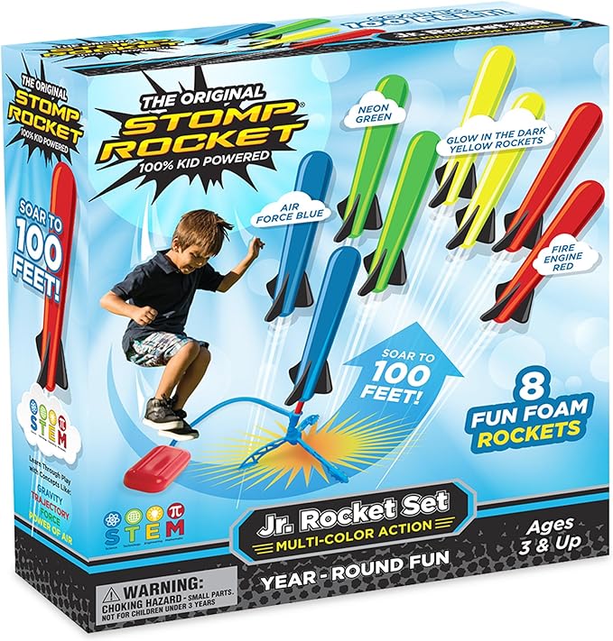 Stomp Rocket Jr Multi-Color Rocket Launcher for Kids