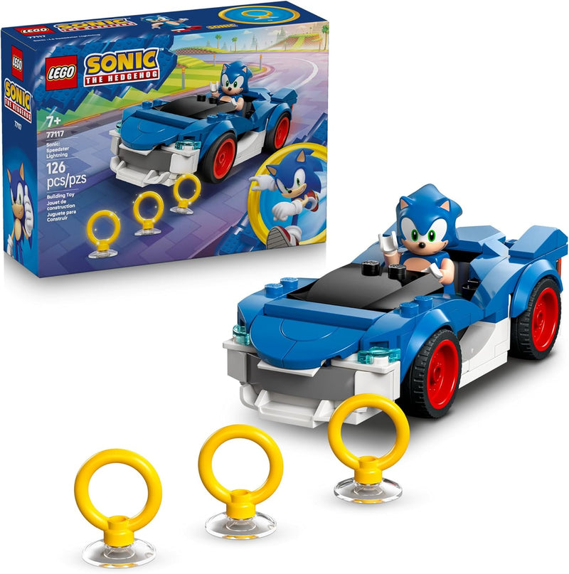 LEGO Sonic The Hedgehog Sonic: Speedster Lightning Race Car Toy for Boys & Girls