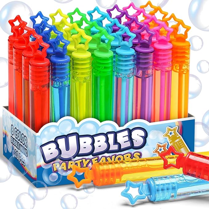 32 Pcs 8 Colors Neon Bubbles Party Favors For Kids