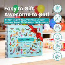 Animals Habitat 500+ Kids Sticker Book by Cupkin Toddler Airplane Travel Activity Coloring and Sticker Book