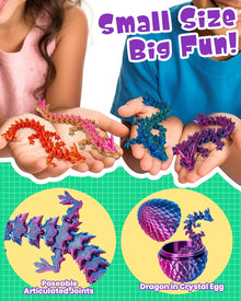 TBOLINE 4PCS 3D Printed Dragon Egg