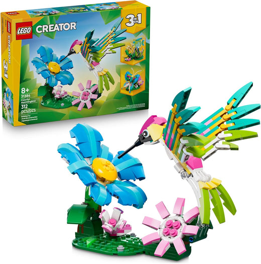 LEGO Creator 3 in1 Wild Animals: Colorful Hummingbird Building Toy for Girls, Boys, & Kids