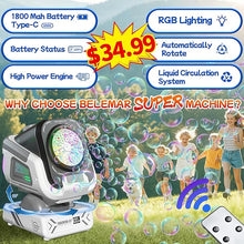 Upgraded Bubble Machine with Remote Control