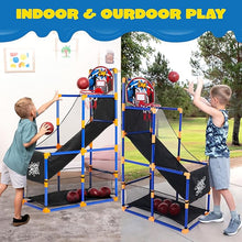 JOYIN Arcade Basketball Game Set with Hoop & 4 Balls for Kids